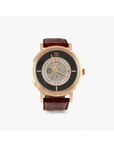 Esposto Automatic Watch With Black Leather, Black Carbon Fibre and Rose Gold Plated Stainless Steel prix pour 