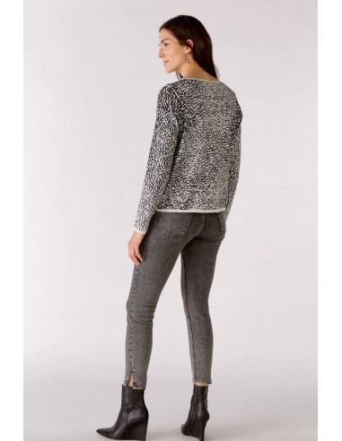 Pull-over avec pierres ornementales pas chere