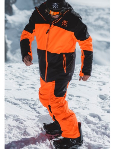 Pantalon de ski Gostt - Orange Fluo & Gris Foncé sur le site 